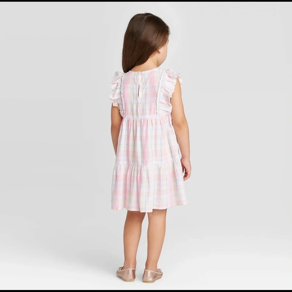 🌸Oshkosh Bgosh 2&3 sizes Ruffle plaid dress NWT